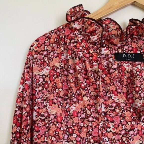 SOLD Anthropologie O.P.T Floral Poppy Boho Dress S - Picture 8 of 9